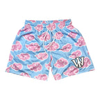 PINK & BLUE CLOUD REVERSIBLE SHORTS