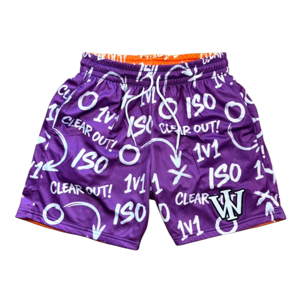 ORANGE & PURPLE ISO REVERSIBLE SHORTS