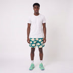 GREEN & BEIGE CLOUD REVERSIBLE SHORTS