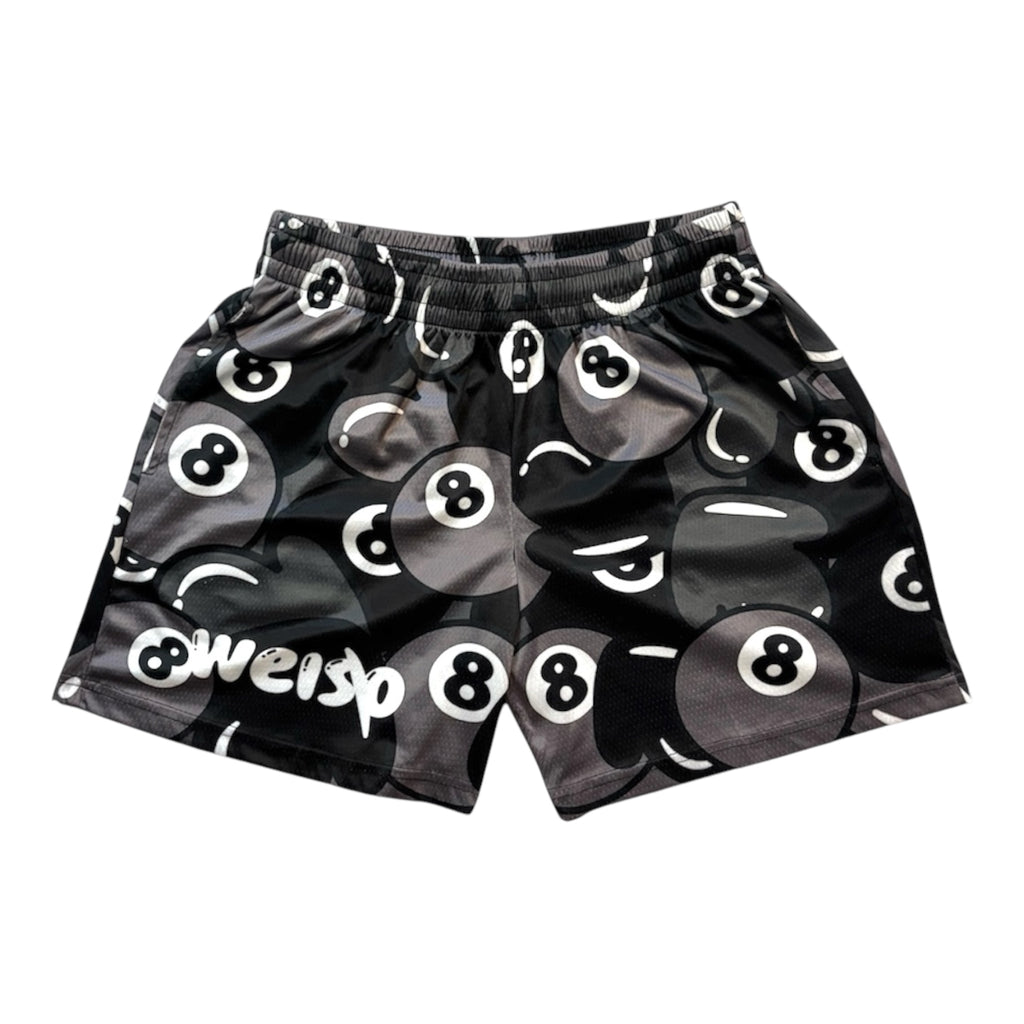 BLACK 8 BALL SHORTS