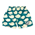GREEN & BEIGE CLOUD REVERSIBLE SHORTS