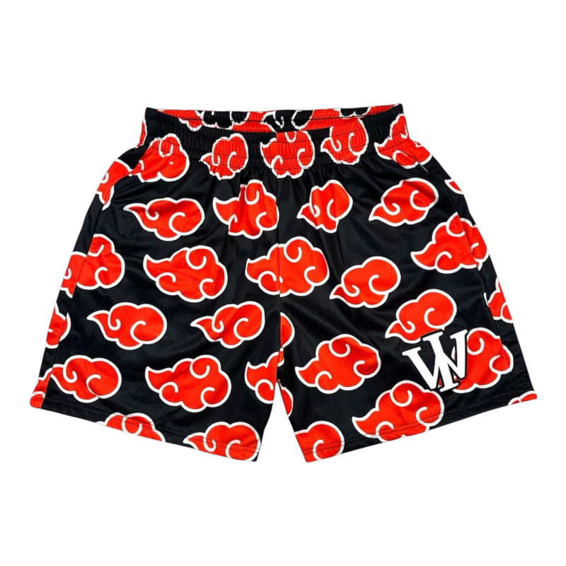 BLACK & RED CLOUD REVERSIBLE SHORTS