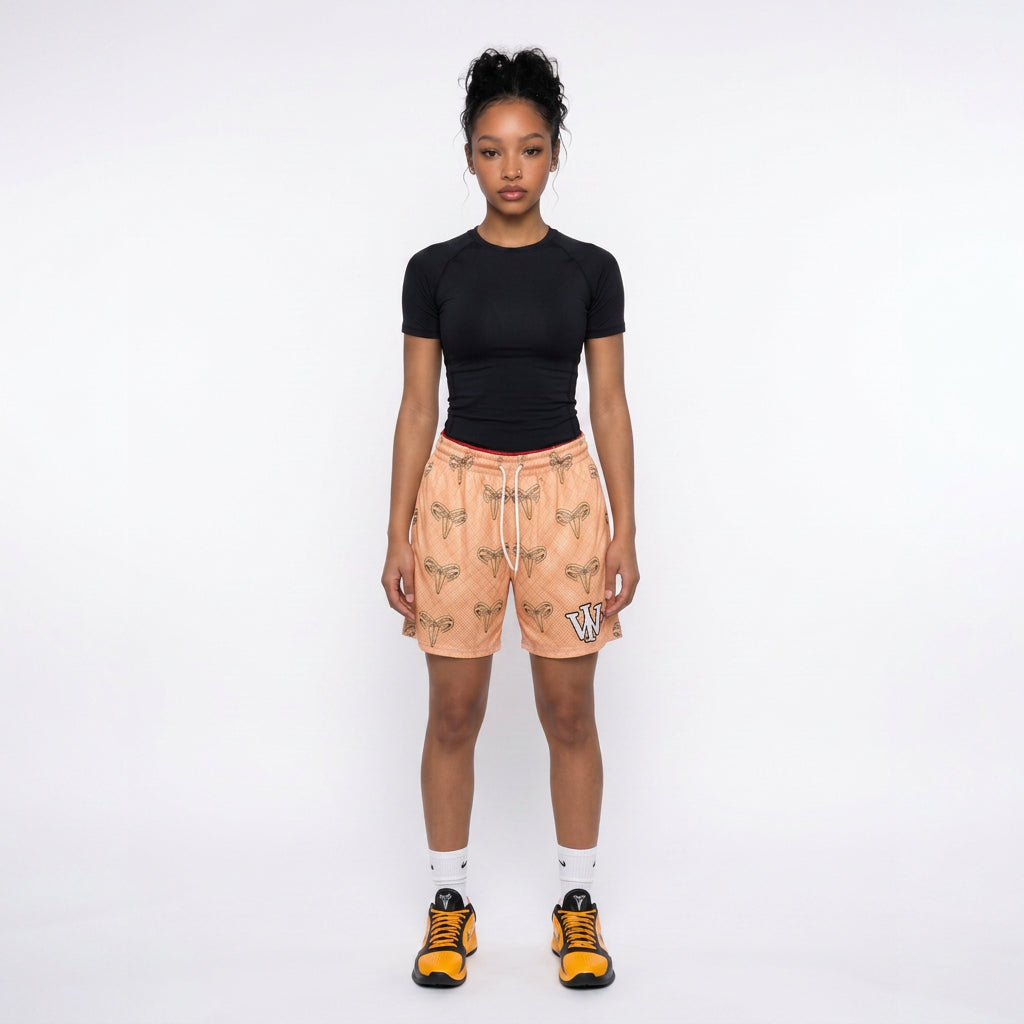 RED & DESERT MAMBA REVERSIBLE SHORTS