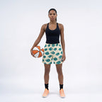 GREEN & BEIGE CLOUD REVERSIBLE SHORTS