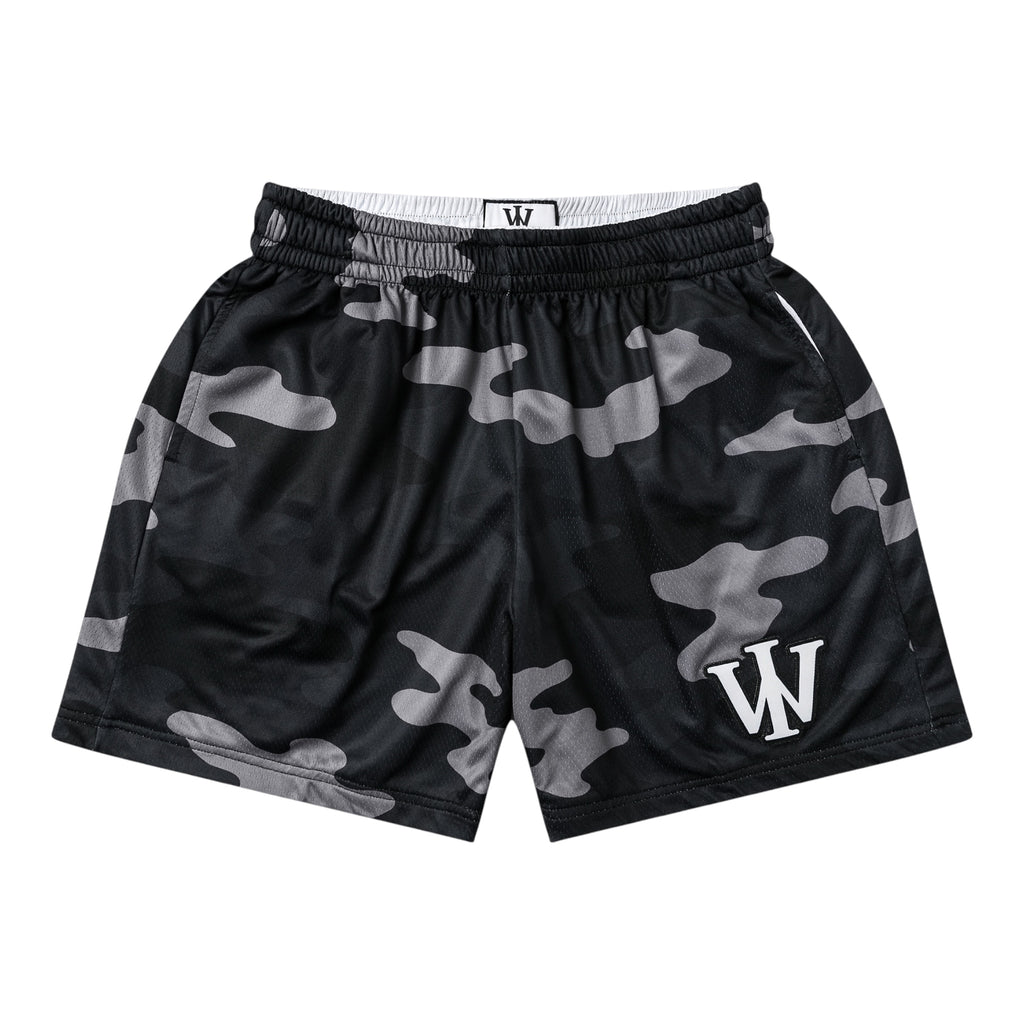 BLACK & WHITE CAMO REVERSIBLE SHORTS