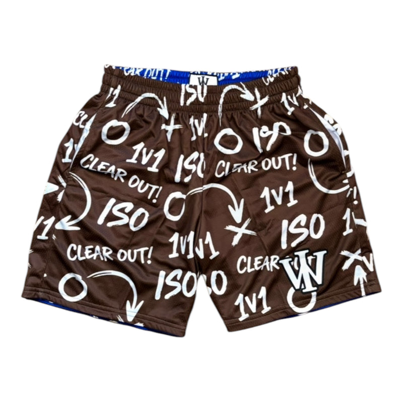 BROWN & DARK BLUE ISO REVERSIBLE SHORTS