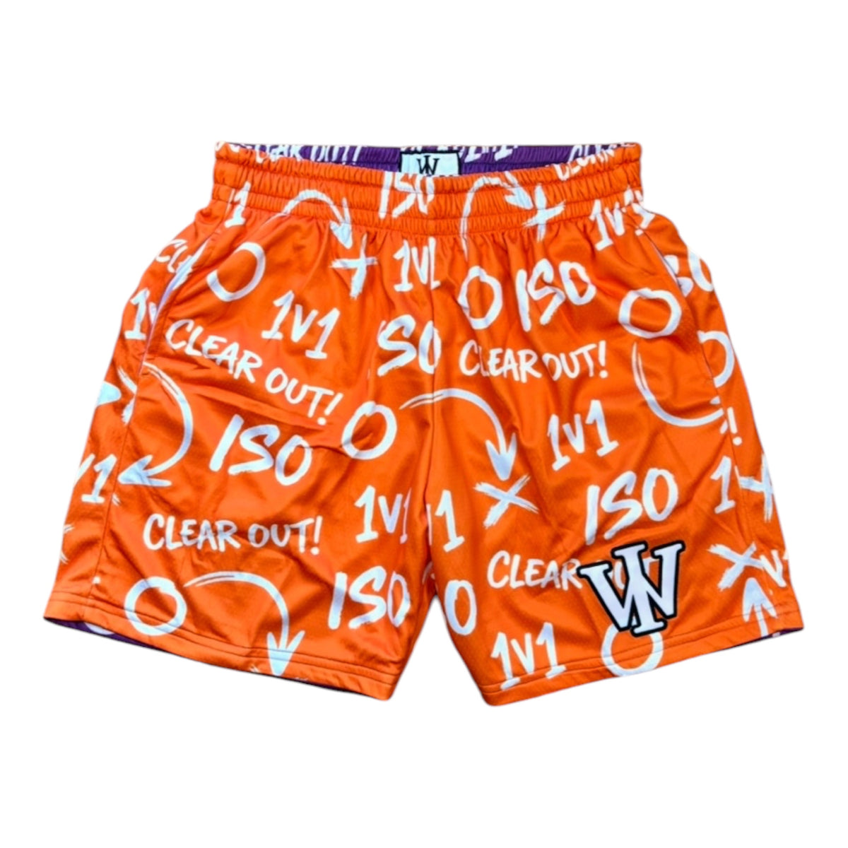 ORANGE & PURPLE ISO REVERSIBLE SHORTS
