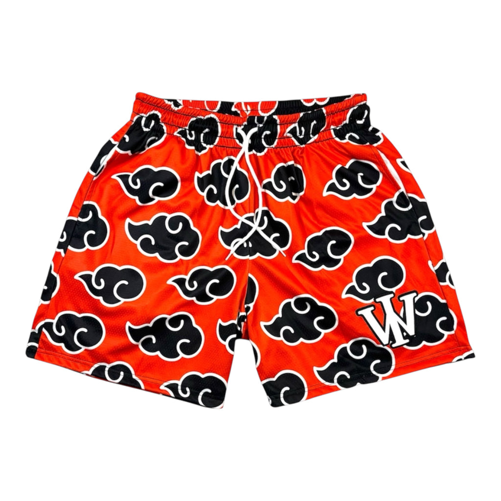 BLACK & RED CLOUD REVERSIBLE SHORTS