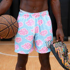 PINK & BLUE CLOUD REVERSIBLE SHORTS