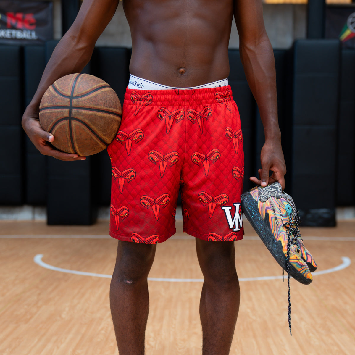 RED & DESERT MAMBA REVERSIBLE SHORTS