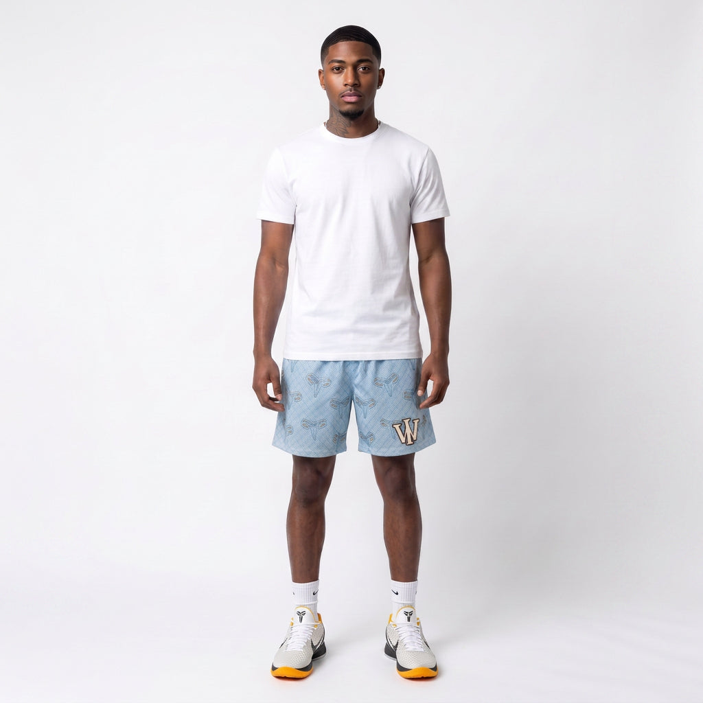 PINK & BLUE MAMBA REVERSIBLE SHORTS