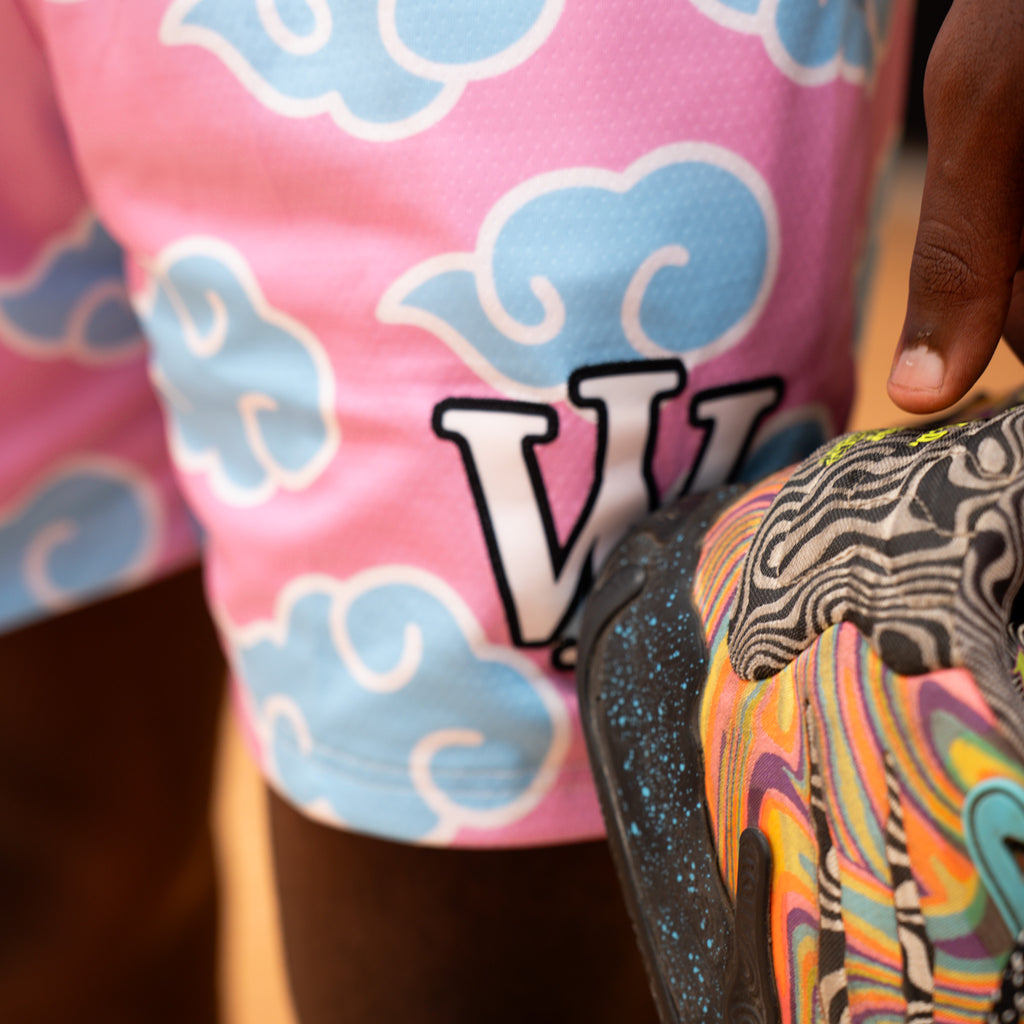 PINK & BLUE CLOUD REVERSIBLE SHORTS