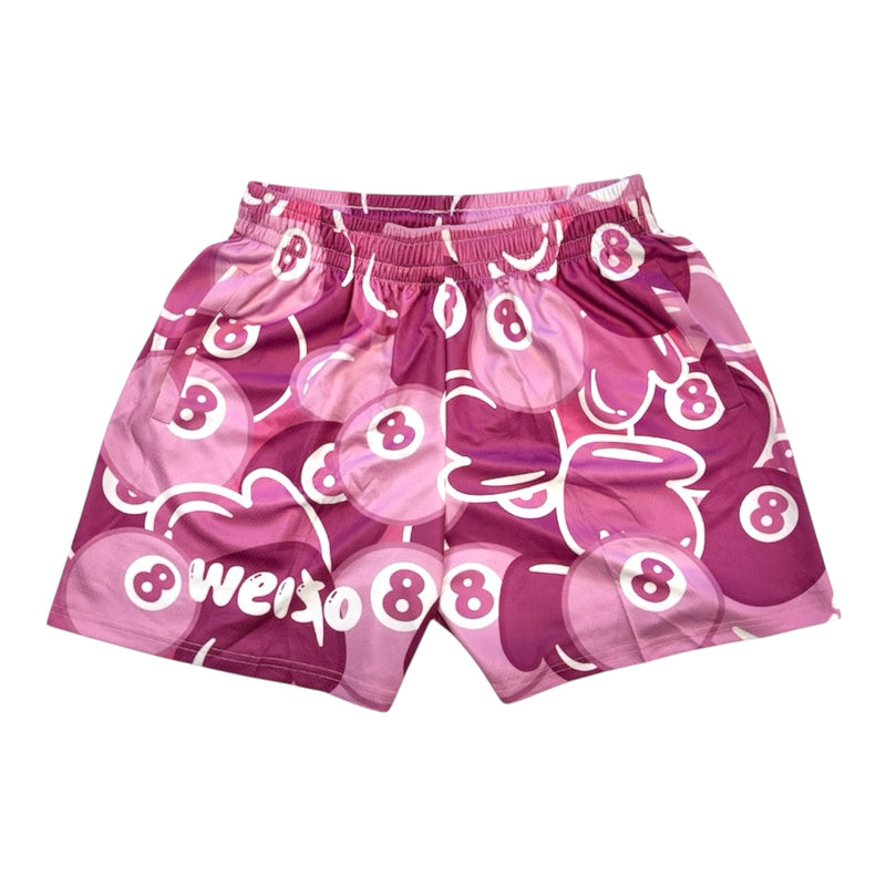 PURPLE 8 BALL SHORTS