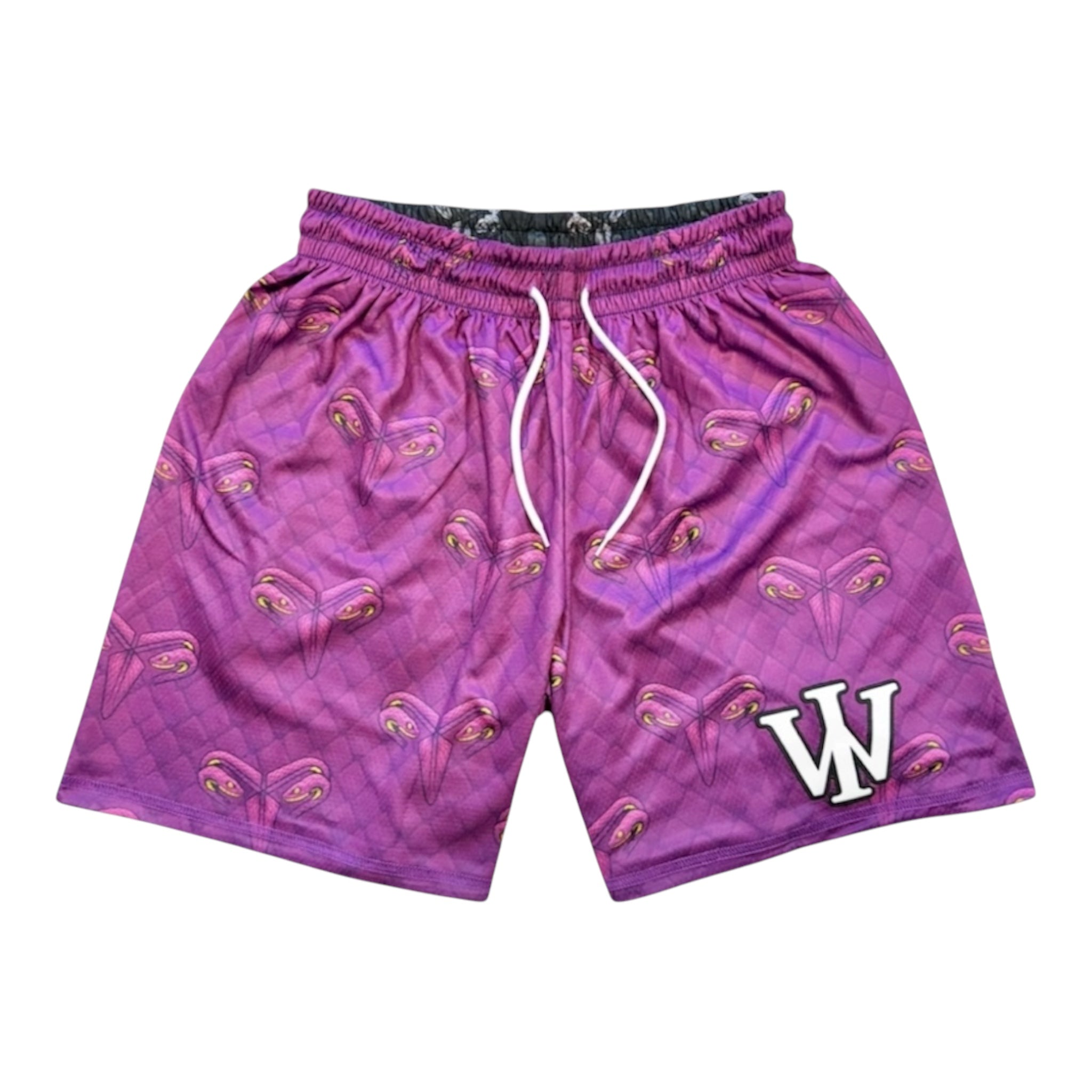 BLACK & PURPLE MAMBA REVERSIBLE SHORTS