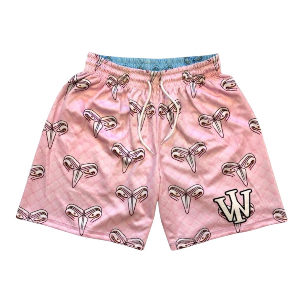 PINK & BLUE MAMBA REVERSIBLE SHORTS