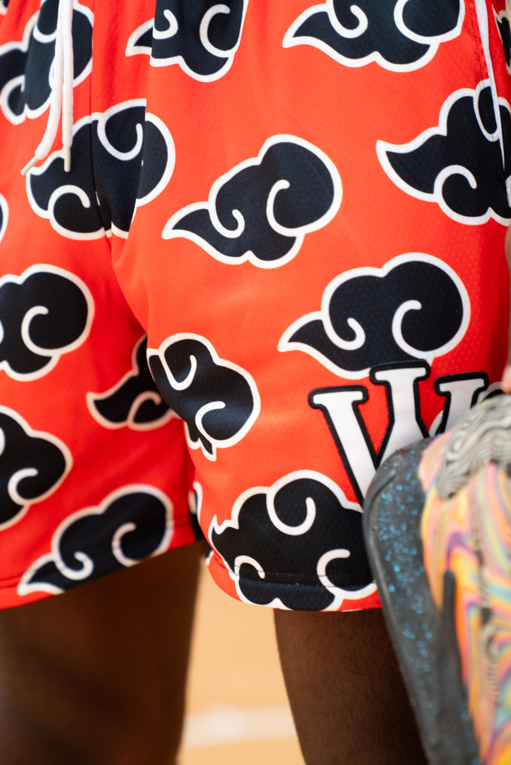 BLACK & RED CLOUD REVERSIBLE SHORTS