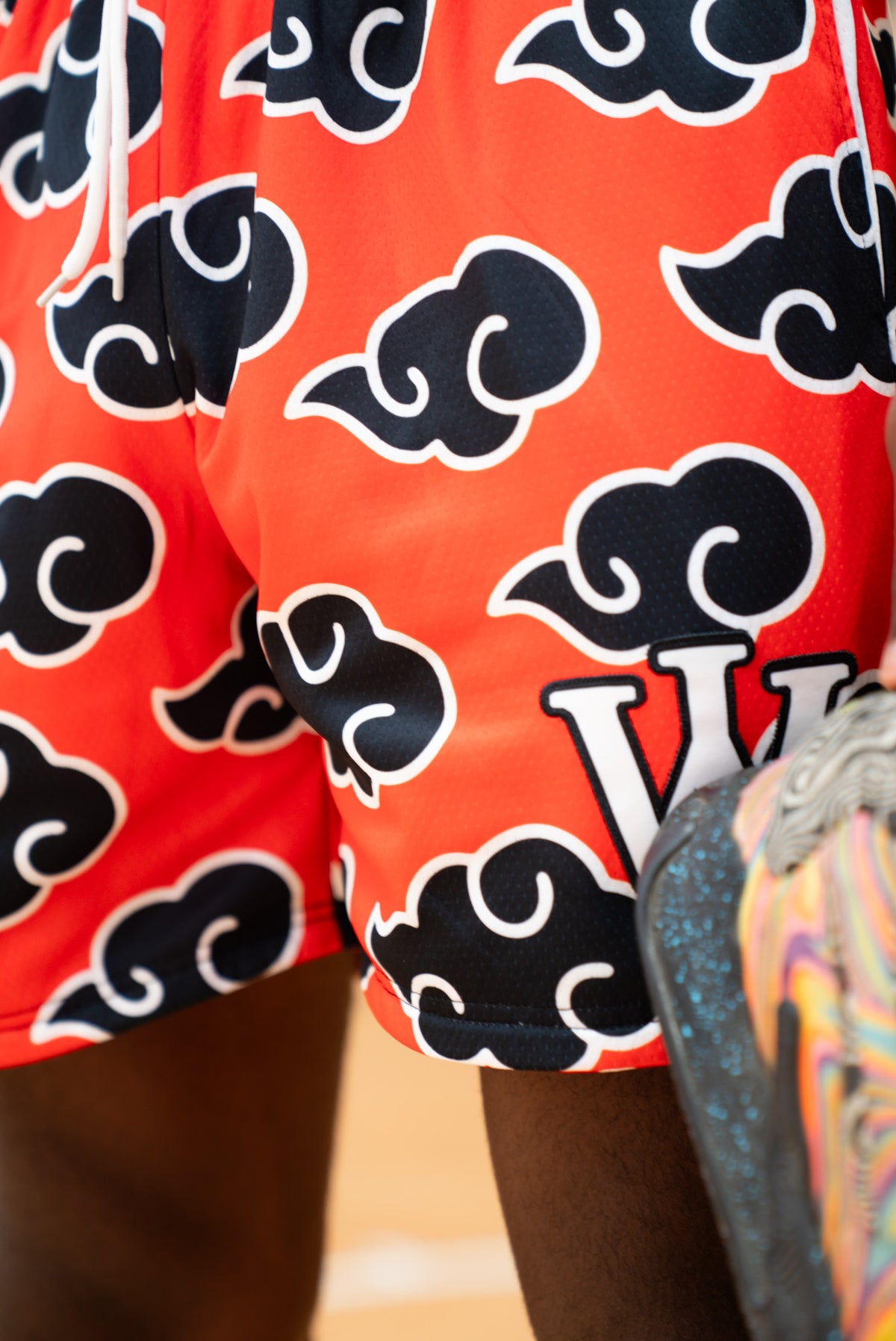 BLACK & RED CLOUD REVERSIBLE SHORTS