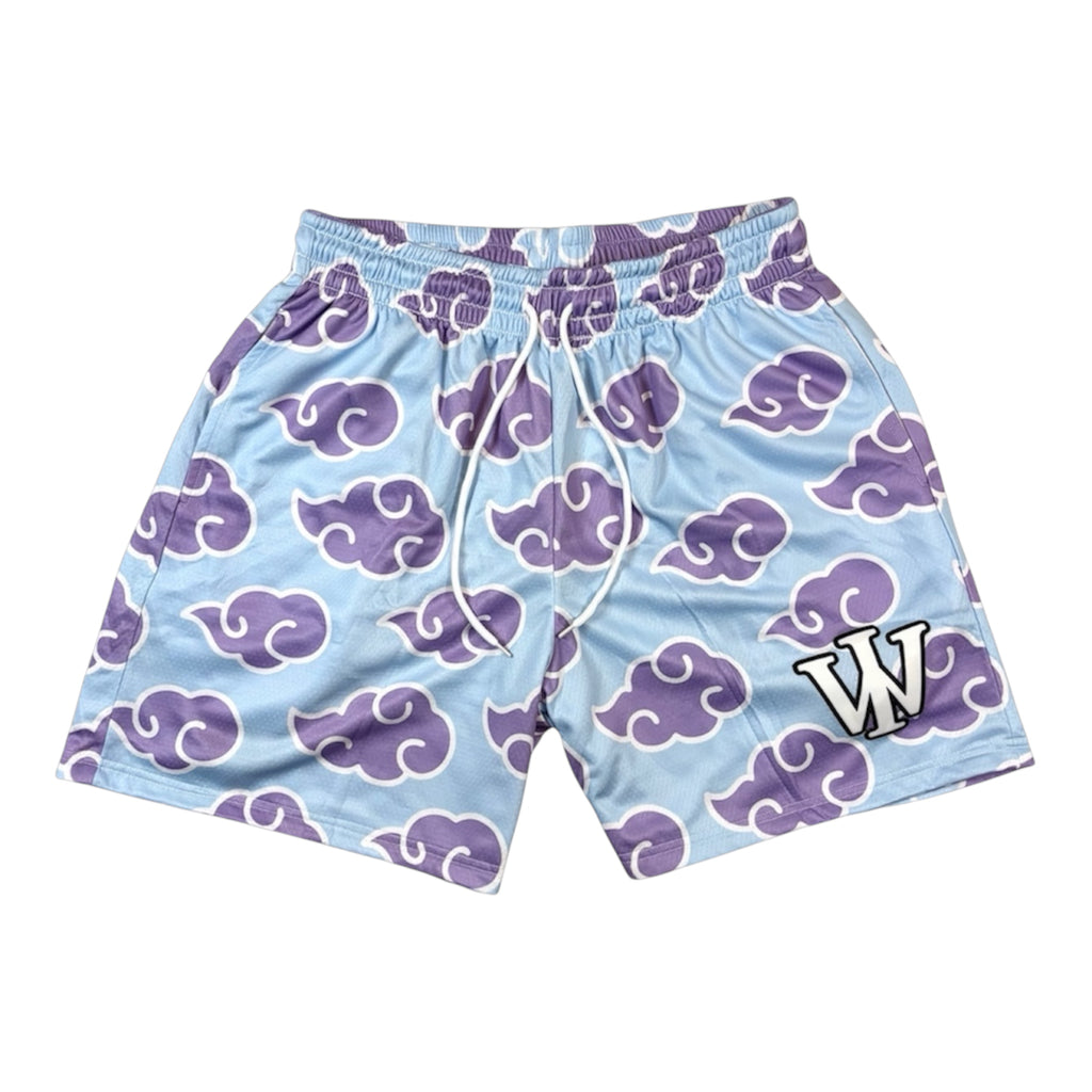 PURPLE & BLUE CLOUD REVERSIBLE SHORTS