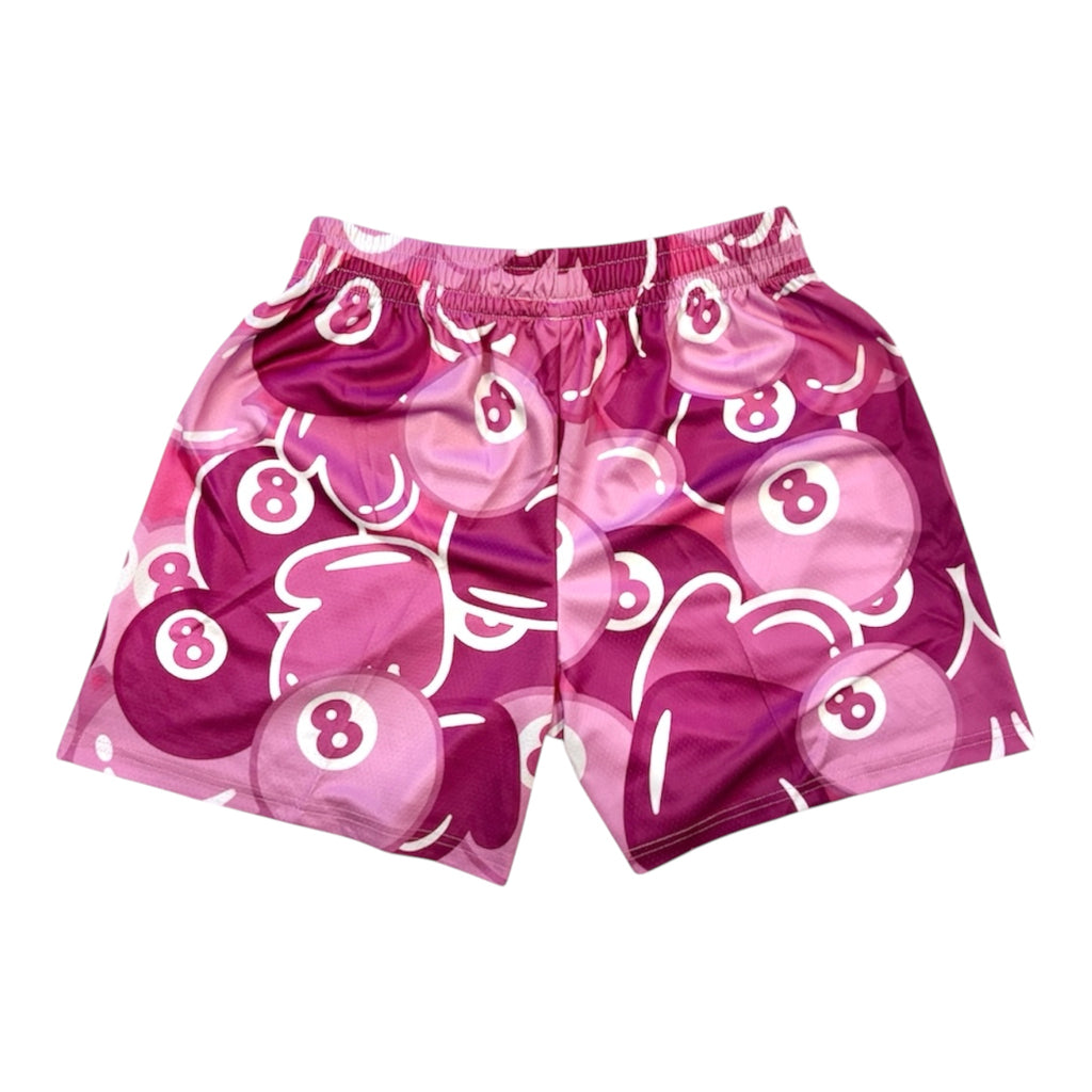PURPLE 8 BALL SHORTS