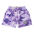 PURPLE & CREAM CAMO REVERSIBLE SHORTS